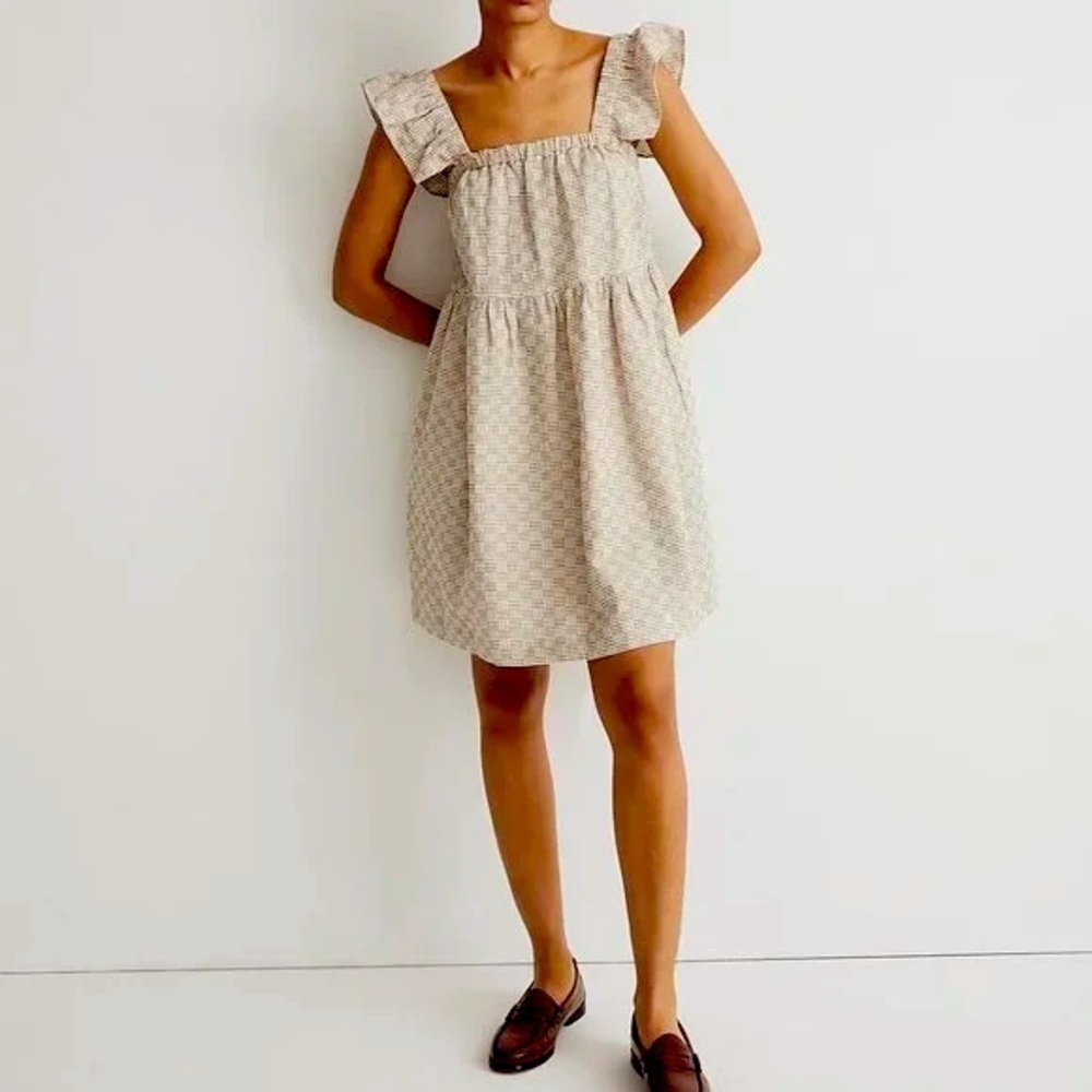 Madewell Square Neck, Flutter Sleeve Dress size XXS NWT
